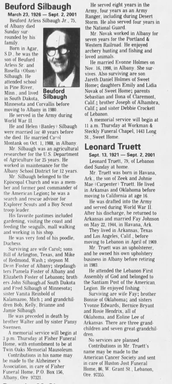 Clipping from Albany Democrat-Herald